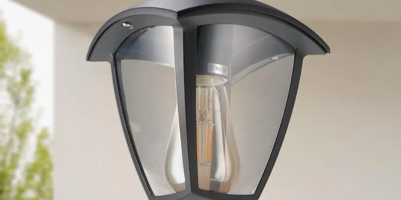 Lámpara de techo LED M Ledme serie Ronse impermeable para exterior con casquillo E27