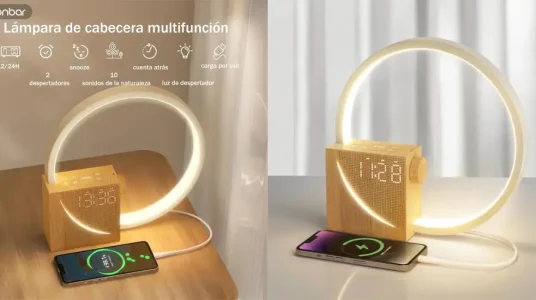 Lámpara despertador Blonbar con cargador 10W