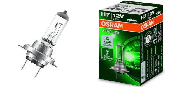 Lámpara para faros halógena OSRAM ULTRA LIFE H7