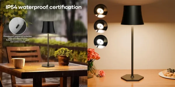 Lámpara inalámbrica Tyonto para mesita de noche