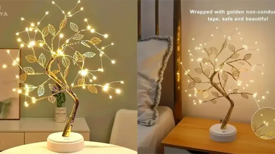 Lámpara LED decorativa con forma de árbol