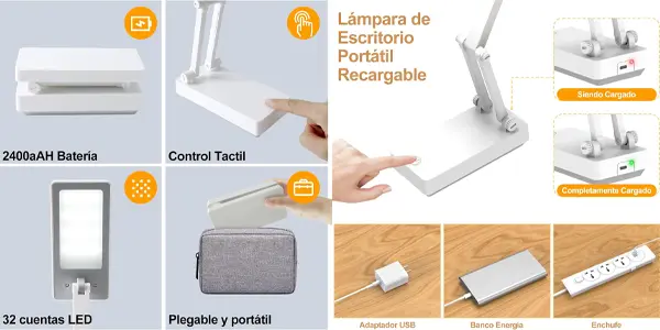 Cargador múltiple de sobremesa YSYFAD de 365W con 2x USB y 4x USB-C