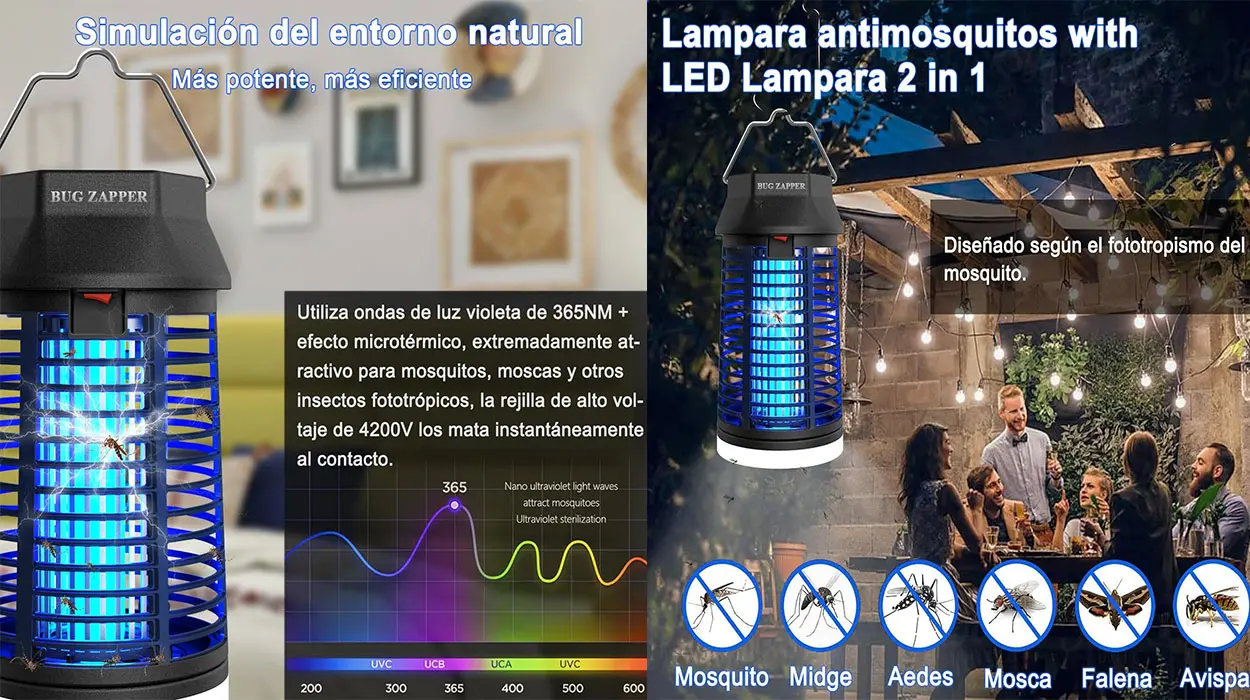 Lámpara LED exterior antimosquitos WUEAOA barata