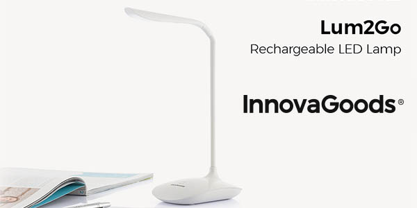 Lámpara LED de mesa recargable InnovaGoods Lum2Go