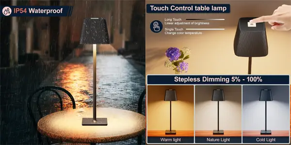 Lámpara de mesa LED inalámbrica