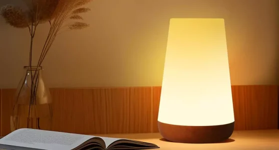 Lámpara nocturna Romon táctil y regulable con 13 colores y 3 modos, recargable