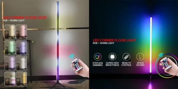Lámpara de pie LED RGB con control por app