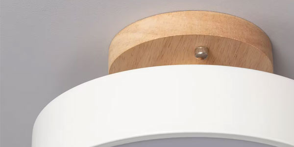 Lámpara de techo LED madera Whisty Ledkia oferta