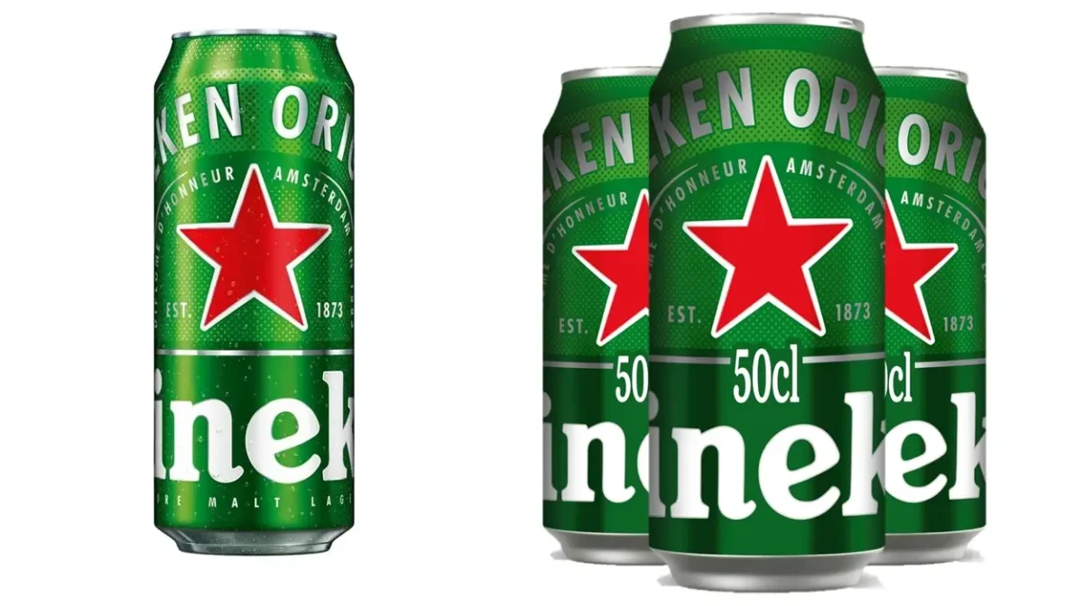Pack de 24 latas de cerveza Heineken grandes de 50 cl