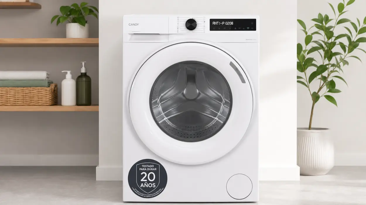 Lavadora Candy ProWash 500 BR 48SL6-S de 8 kg y fondo slim de 49 cm