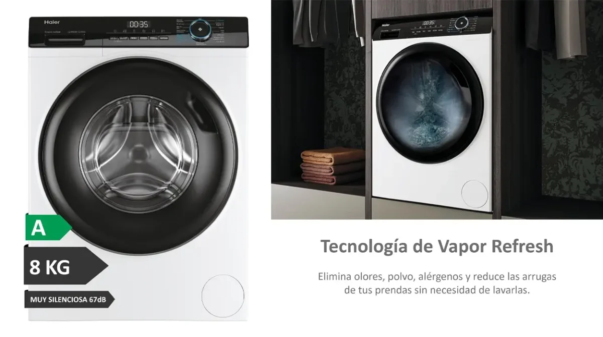 Lavadora Haier I-Pro Series 3 HW80-B14939-IB de carga frontal 8 kg