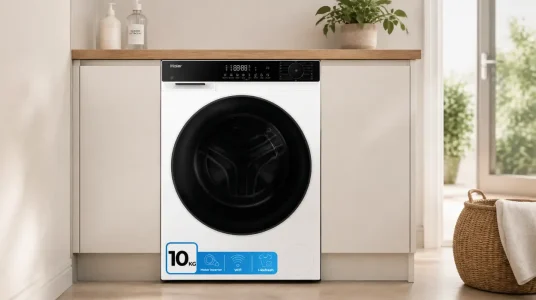 Lavasecadora Haier X5 HWD100-BP16357US de 10 kg de lavado y 6 kg de secado