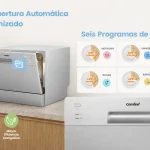 Lavavajillas compacto COMFEE' con 6 programas