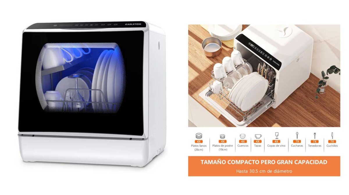 ¿Tienes una cocina pequeña? Este lavavajillas de encimera es una opción fantástica para olvidarte de fregar a mano