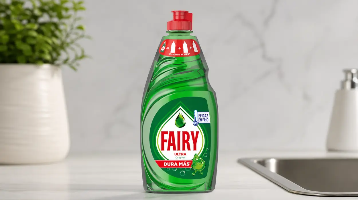 Lavavajillas Fairy Ultra Original, suave con la piel y eficaz contra la grasa