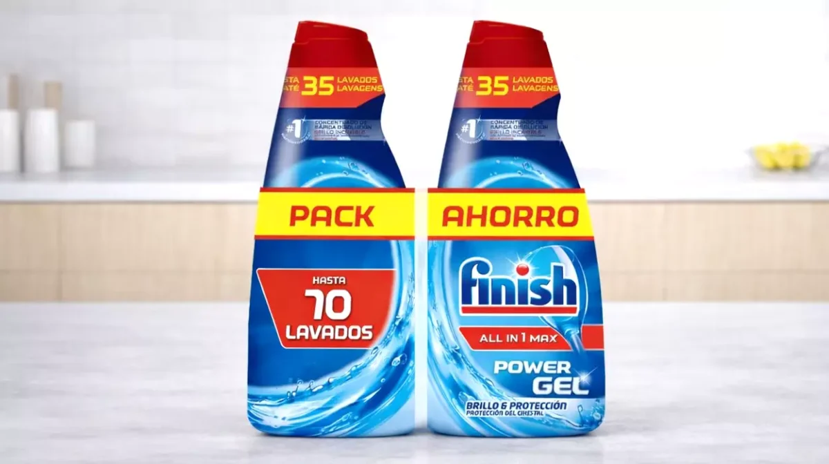 Pack x2 Finish All in 1 Max Power Gel Total 70 lavados