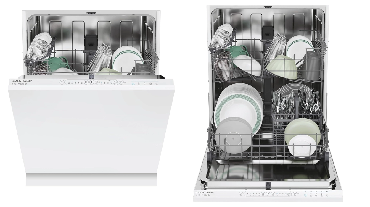 lavavajillas integrable Candy Rapidò CI 3E53E0W de 13 servicios