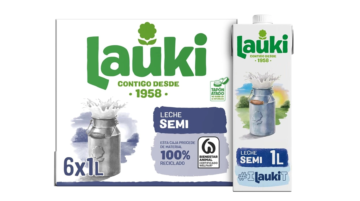 leche semidesnatada Lauki