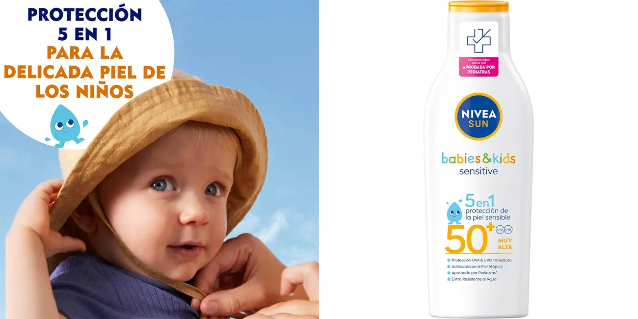 Leche solar NIVEA SUN Babies & Kids Sensitive FP50+