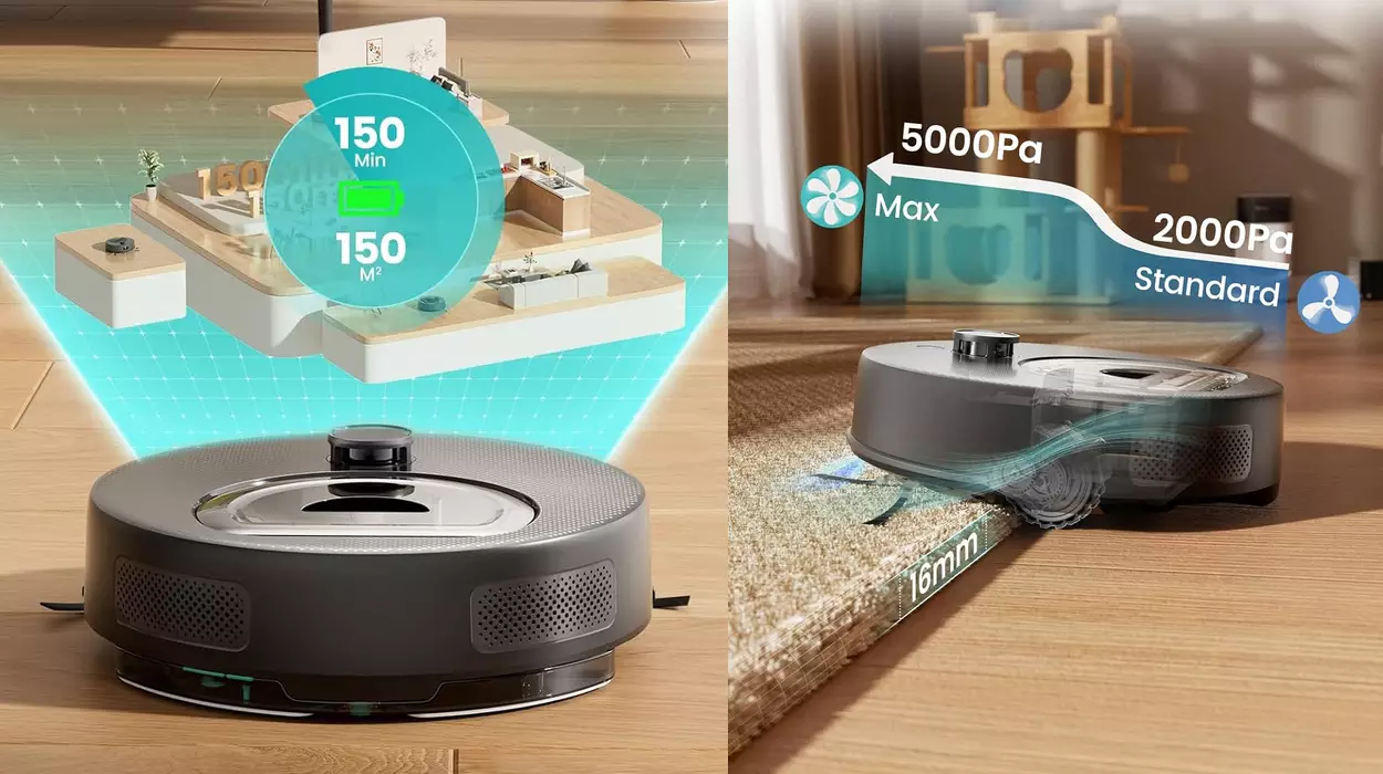 Lefant M330 Plus robot aspirador y fregasuelos potente 3 en 1 con mapeo inteligente
