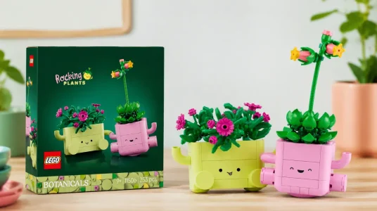 LEGO Botanicals Plantas Bailarinas: set de 2 flores artificiales con macetas color pastel para decoración