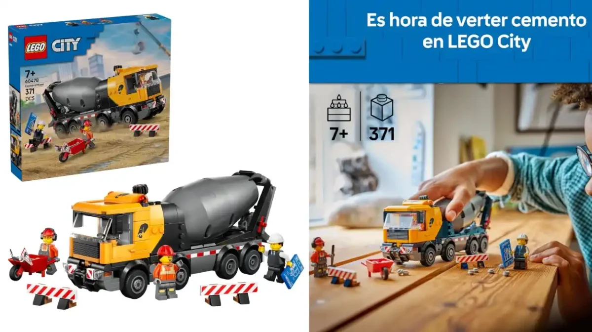 LEGO City Hormigonera con mezcladora giratoria y función de vertido
