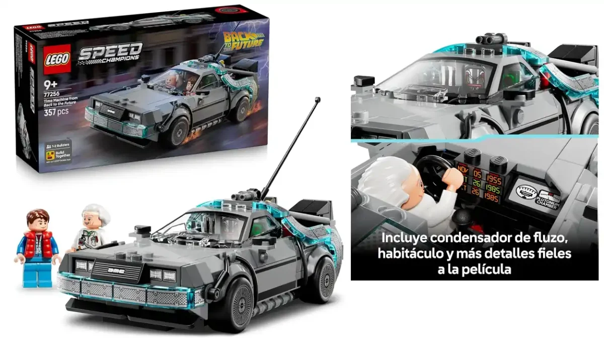LEGO Speed Champions Delorean de Regreso al Futuro con Marty McFly y Doc Brow