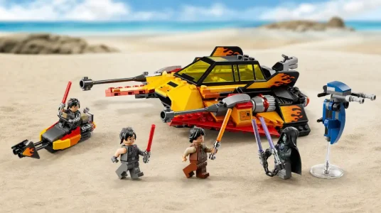 LEGO Star Wars Speeder de Nieve Force Burner con 3 minifiguras y moto de juguete para niños de 7+ años