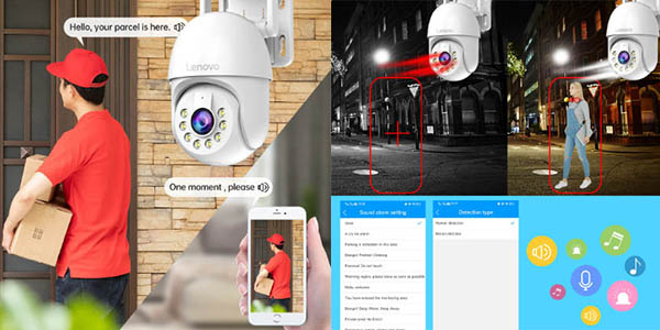 Lenovo cámara vigilancia exterior impermeable oferta