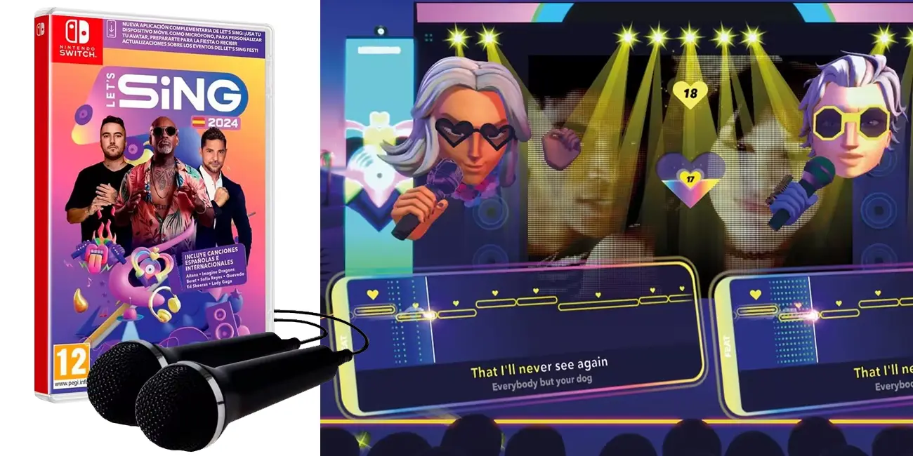 Let's Sing 2024 + 2 Micros para Switch