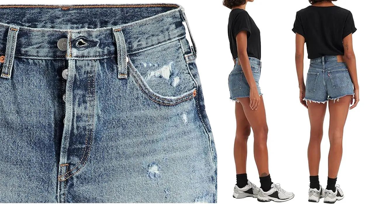 Pantalones cortos vaqueros Levi's 501 Original para mujer baratos