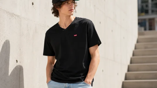 Camiseta de manga corta Levi's Original Housemark V-Neck