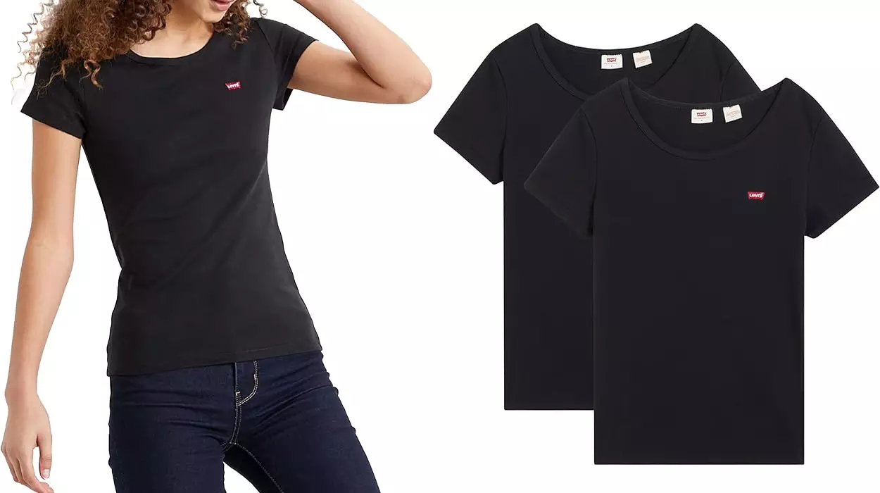 Pack x2 Camisetas Levi's 2pack tee para mujer baratas en Amazon