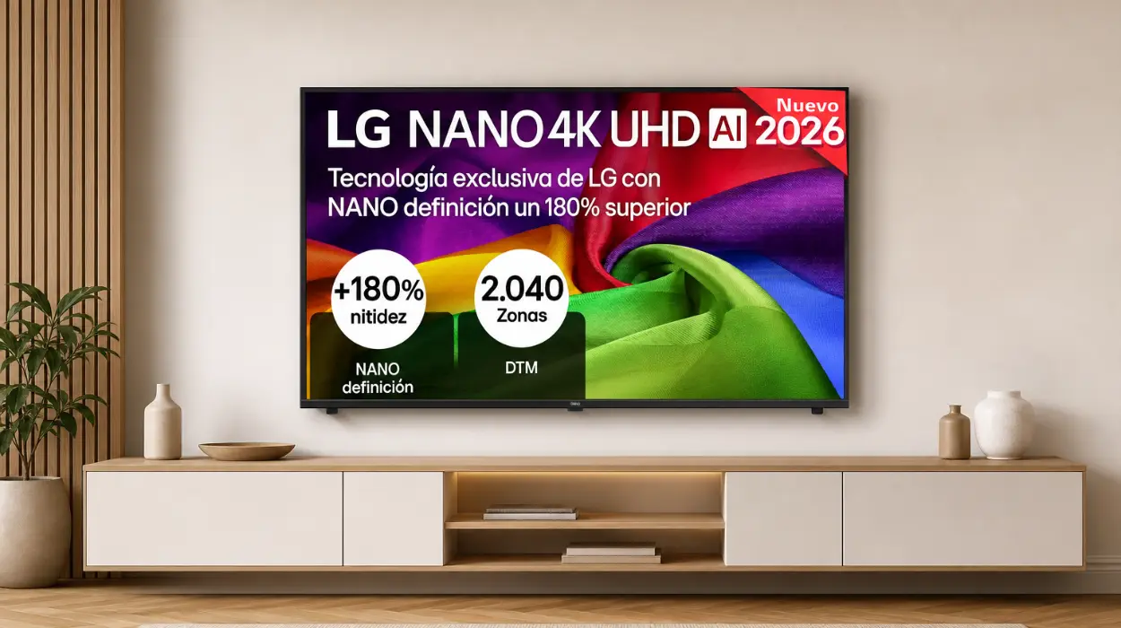 Smart TV LG Nano 4K UHD de 43 pulgadas con IA y 144Hz para gaming