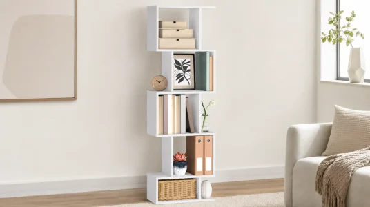 Librería VASAGLE CUSTOS de 5 niveles, estantería moderna y segura