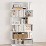 Librería de 6 niveles VASAGLE blanca, para salón u oficina