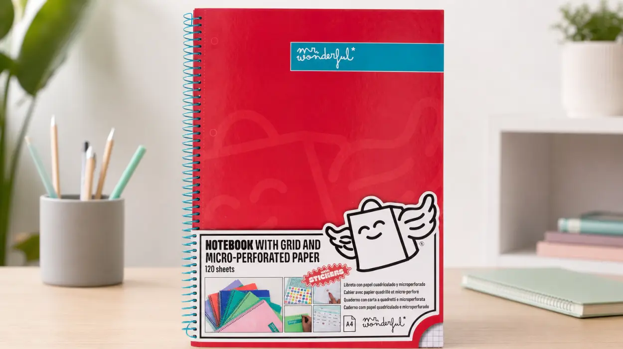 Libreta A4 Mr. Wonderful de 240 páginas cuadriculadas y microperforadas