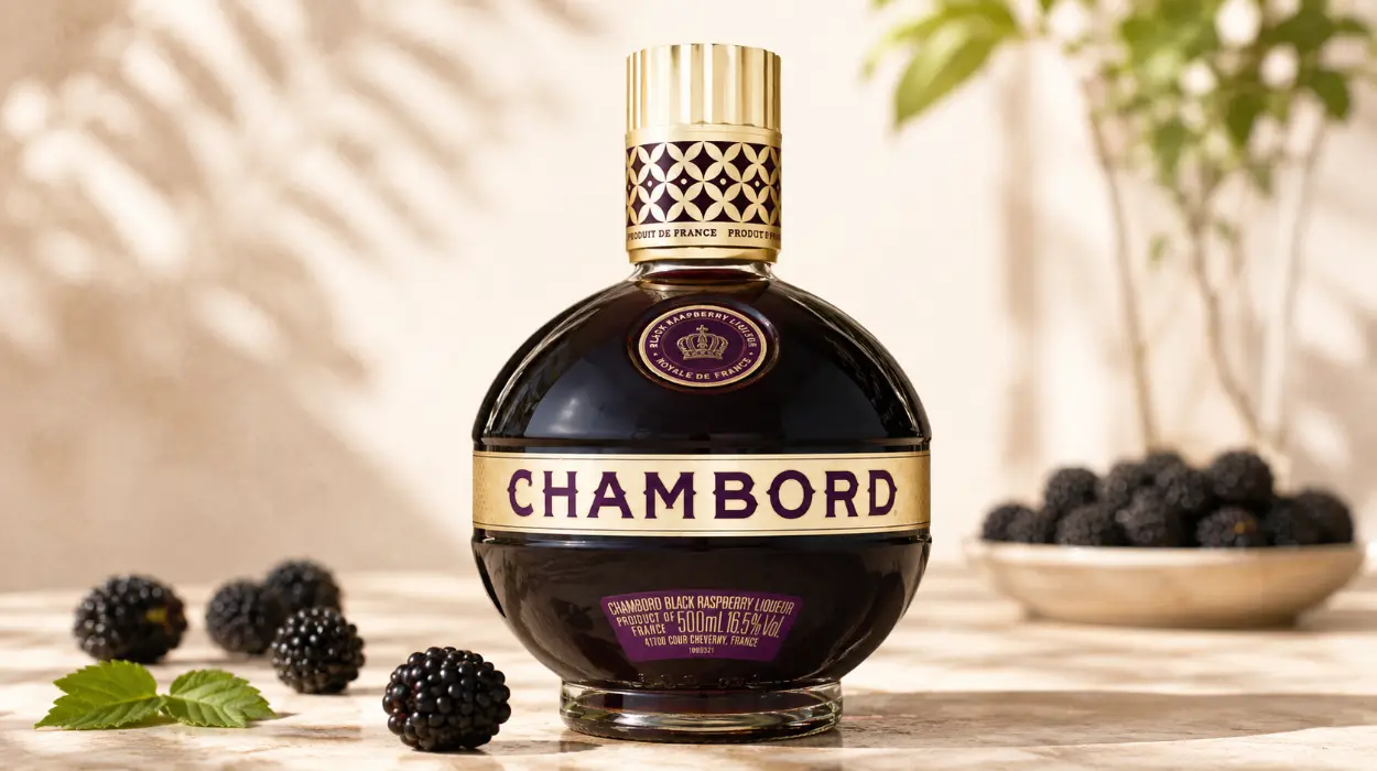 Licor de frambuesa negra Chambord de 500 ml con un toque dulce y afrutado