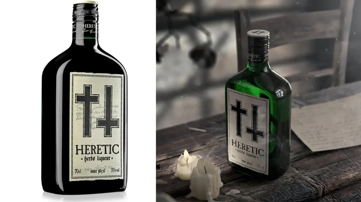 Licor de hierbas premium Heretic de 70 cl con alcohol de los pirineos