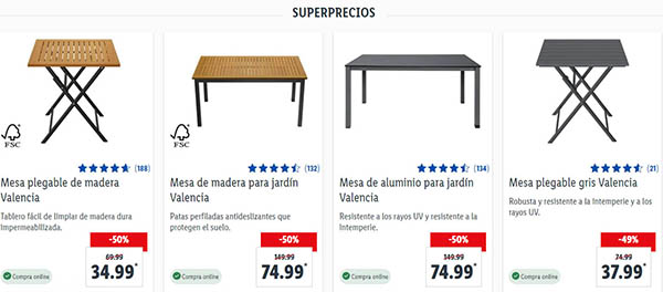 Lidl barbacoas muebles jardín promoción