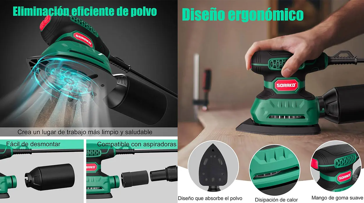 Lijadora de madera Sorako de 220 W con 16 hojas barata