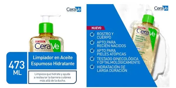 CeraVe Limpiador en Aceite Espumoso Hidratante oferta