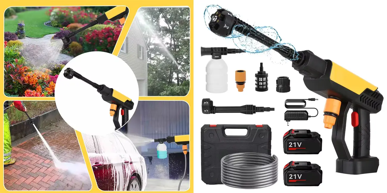 Pack limpiador a presión con 2 baterías de 21V
