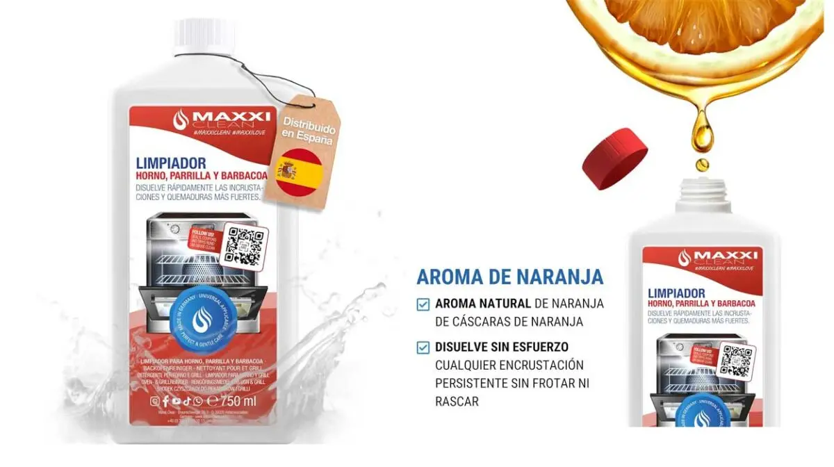 Limpiador de hornos y parrillas Maxxi Clean Extra Fuerte de 750 ml