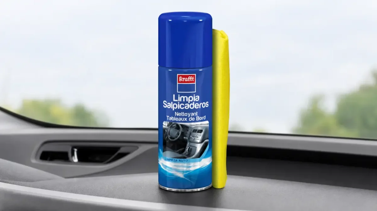 Krafft Limpia Salpicaderos para el interior del coche con bayeta incluida