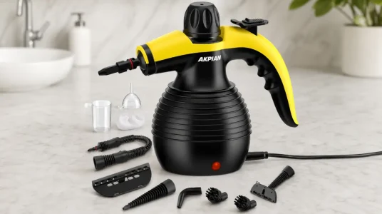 Limpiador a vapor AKPIAN de mano con 10 accesorios