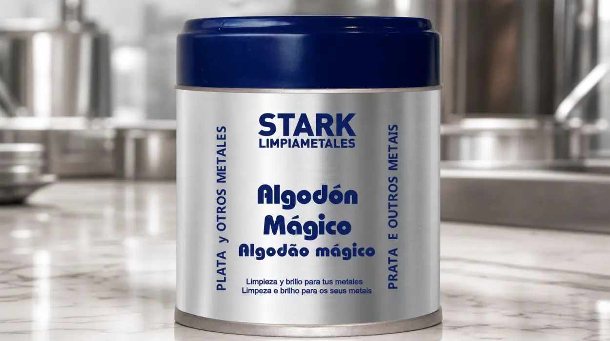 Brillo instantáneo en metales con Stark Limpiametales Algodón Mágico de 75 g