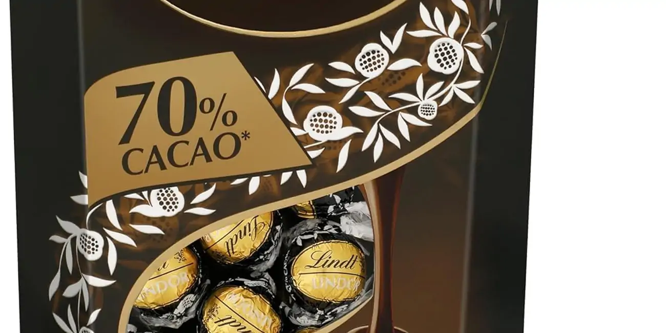 Lindt bombones LINDOR CORNET chocolate negro al 70% de cacao, delicioso bombón con interior de chocolate cremoso, chocolate Lindt, 337 g, aprox 26 bombones