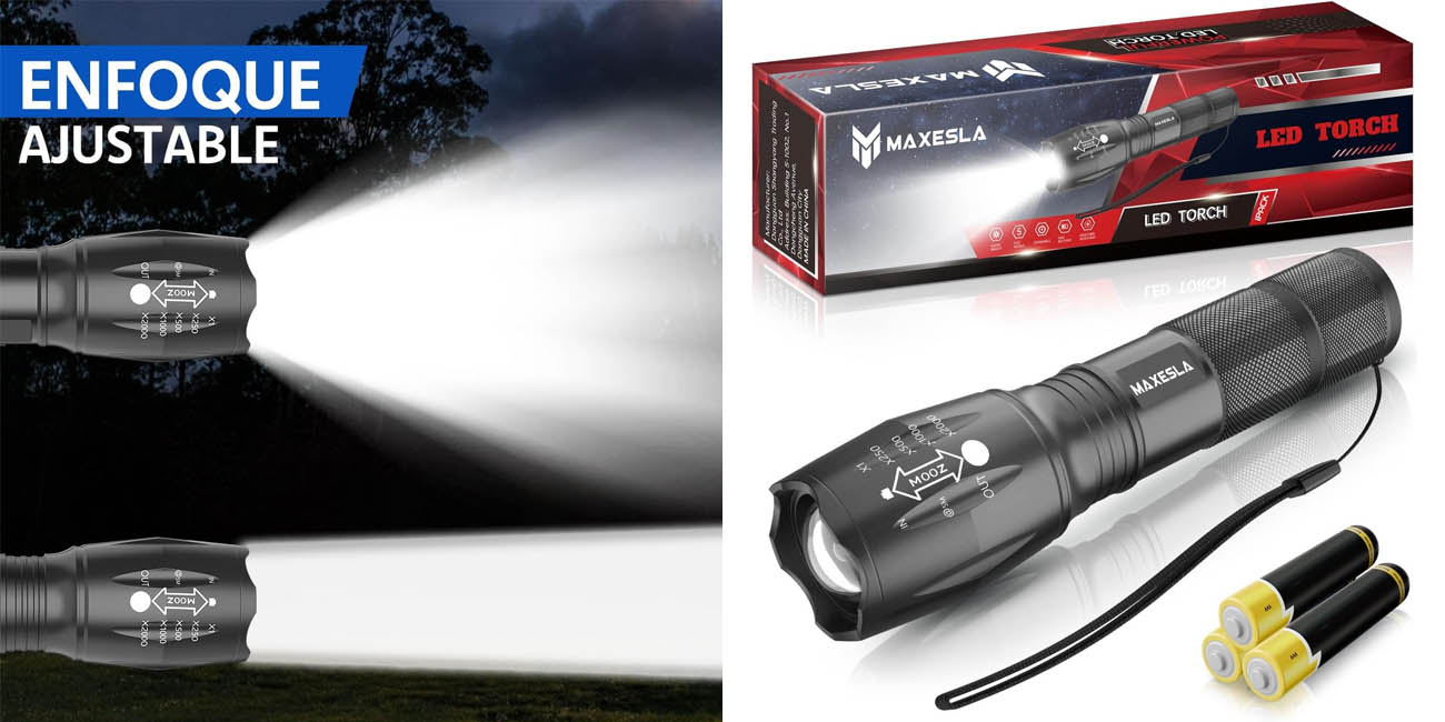 Linterna LED Maxesla de 2.000 lúmenes