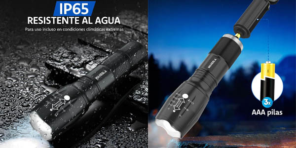 Linterna LED Maxesla de 2.000 lúmenes